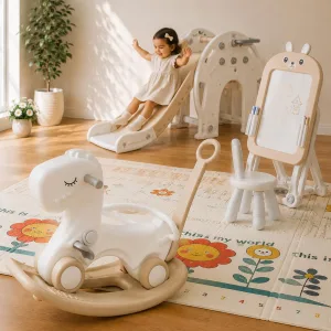 Pack Explorador Beige: Pizarra + Resbalín + Pony 3 en 1 + Alfombra